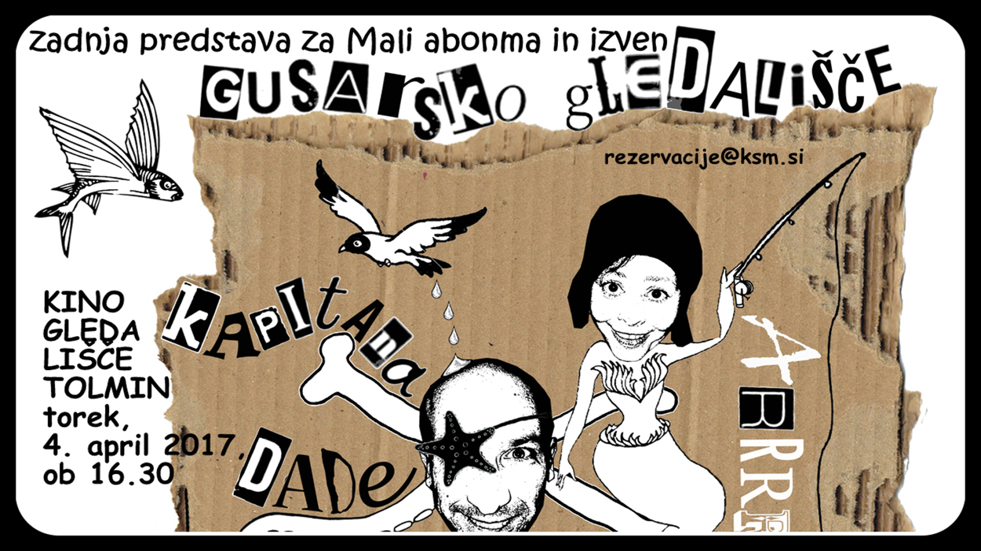 GUSARSKO GLEDALIŠČE KAPITANA DADE (mali abonma in izven)