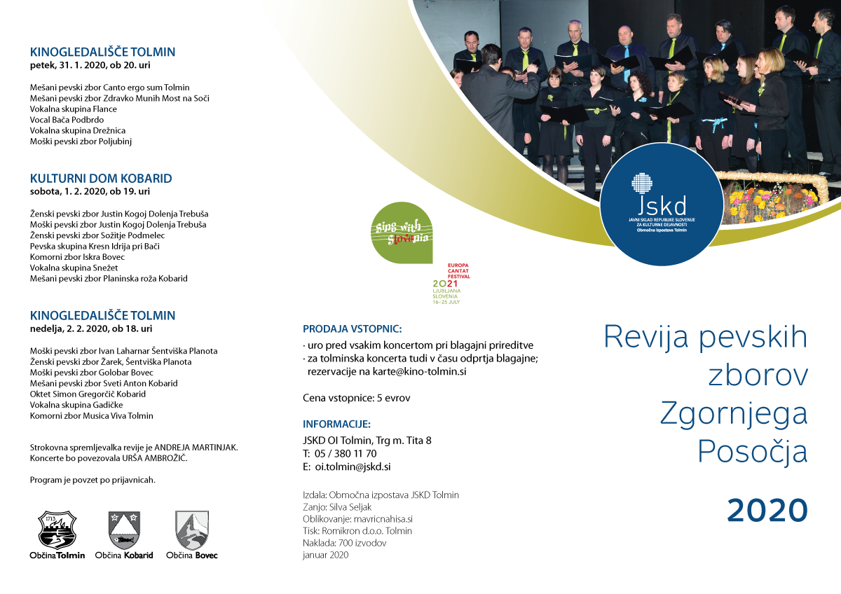 REVIJA PEVSKIH ZBOROV ZGORNJEGA POSOČJA 2020