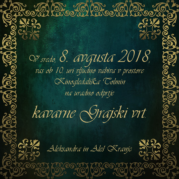 ODPRTJE KAVARNE GRAJSKI VRT