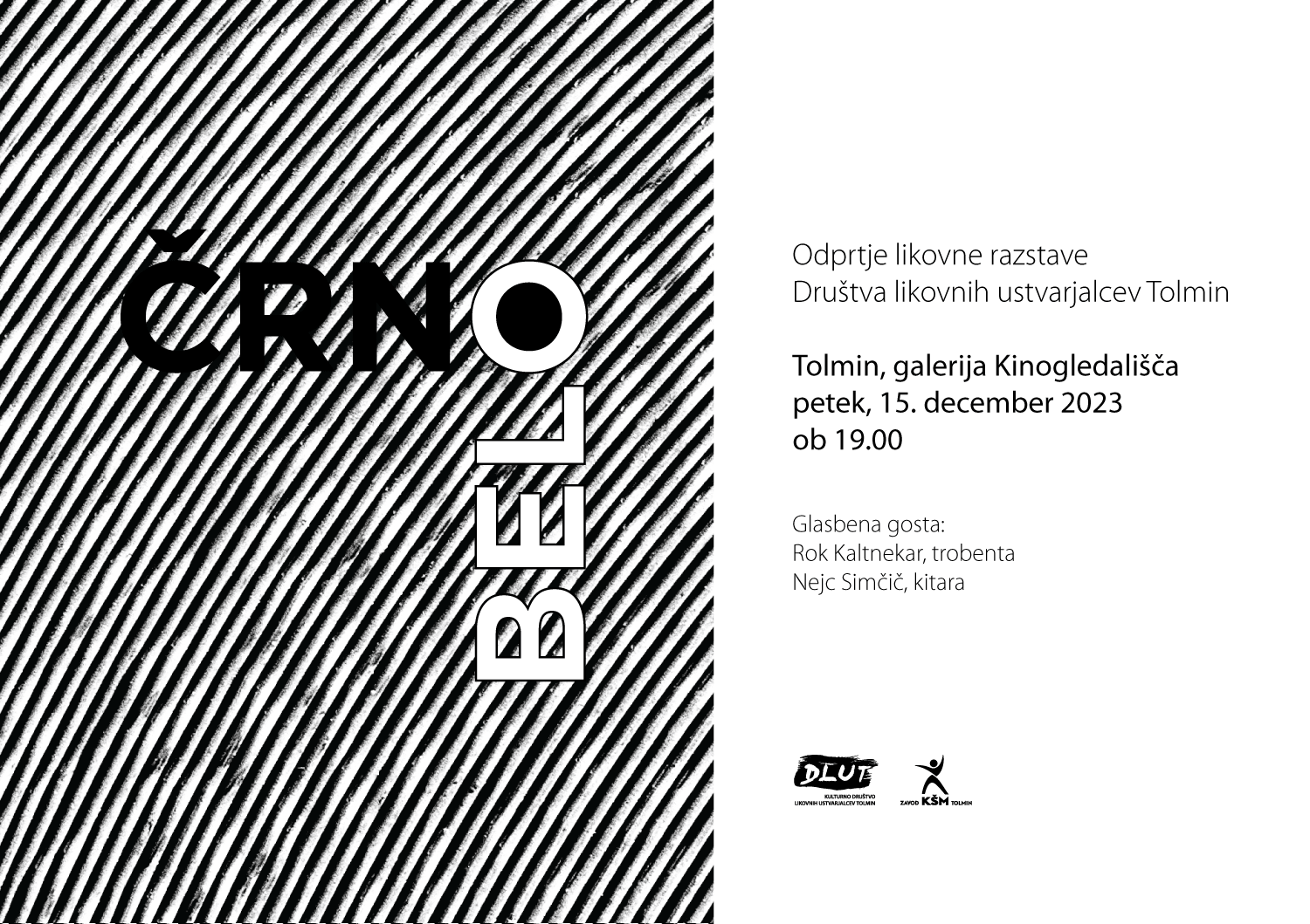 ČRNO BELO, pregledna likovna razstava DLU Tolmin